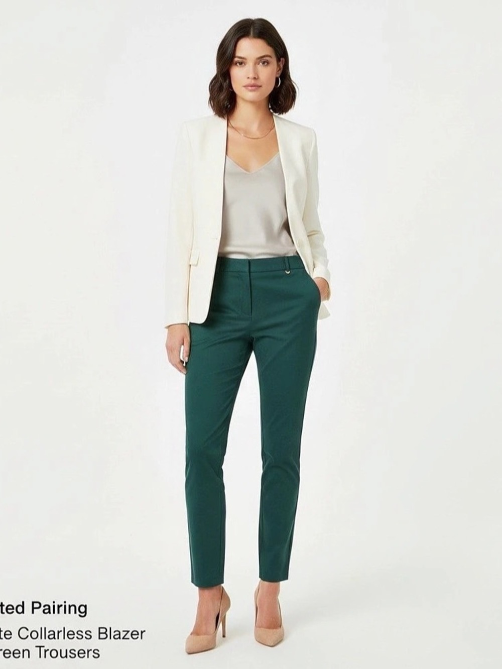 *Shop the look * Massimo Dutti Green Trousers paired with BCBG blazer